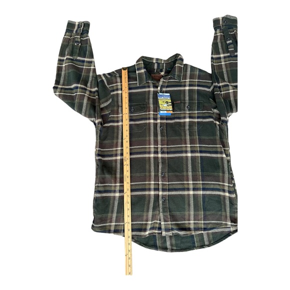Orvis Shirt Mens Large Size Multi Color Plaid Heavy Cotton  with Side Po… - Picture 8 of 16